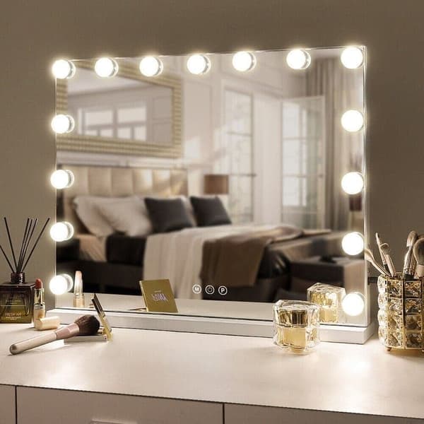 UNIQ Vanity XL Hollywood Spegel med 15 LED- &touch-funktion