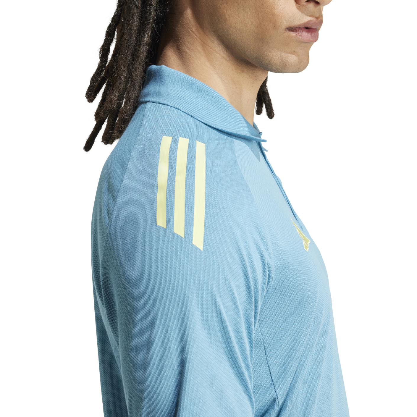 Adidas Ajax Polo 2024-2025 Lichtblauw Blauw Geel