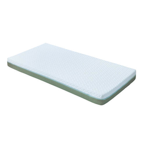 Matelas Aloé Vera Déhoussable 60x120x10 cm Blanc/Vert Olive - CANDIDE