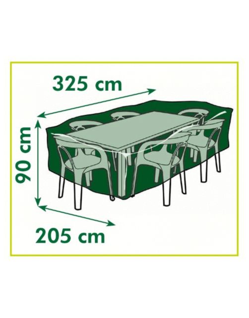 Nature Beschermhoes Voor Tuinset - Tuinmeubelen - 90x325x205 cm Grijs
