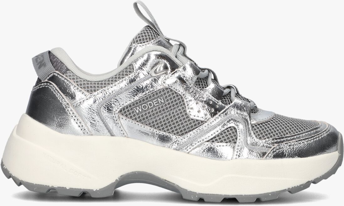 WODEN grijze woden lage sneakers sif metallic