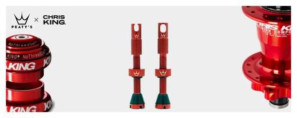Valves Tubeless Peaty's x Chris King MK2 60mm Rouge