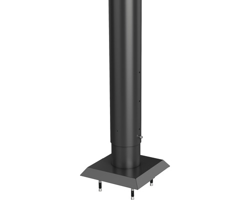 Biohort aluminium paal om vast te schroeven, 135 cm Ø 8,5 cm, donkergrijs metallic