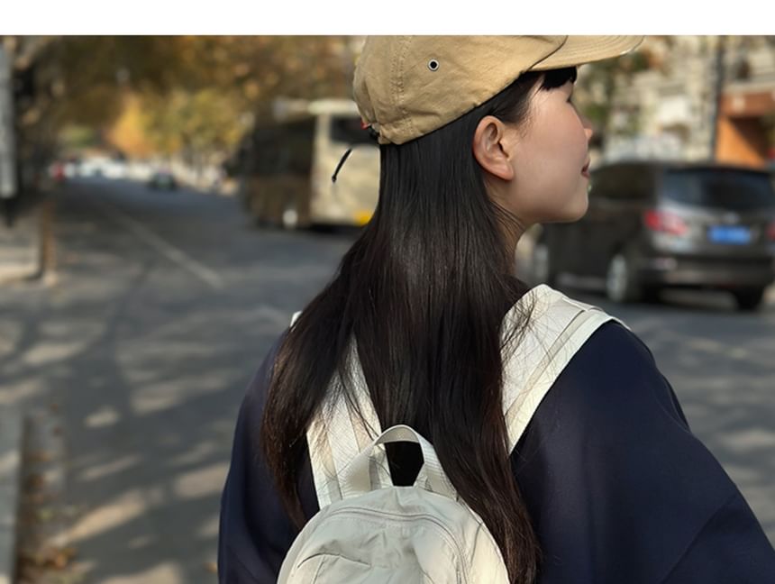 EAVALURE - Bijpassende effen nylon rugzak met trekkoord voor koppels