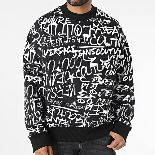 Sweat Crewneck Print 75GAI3O0 Noir Blanc