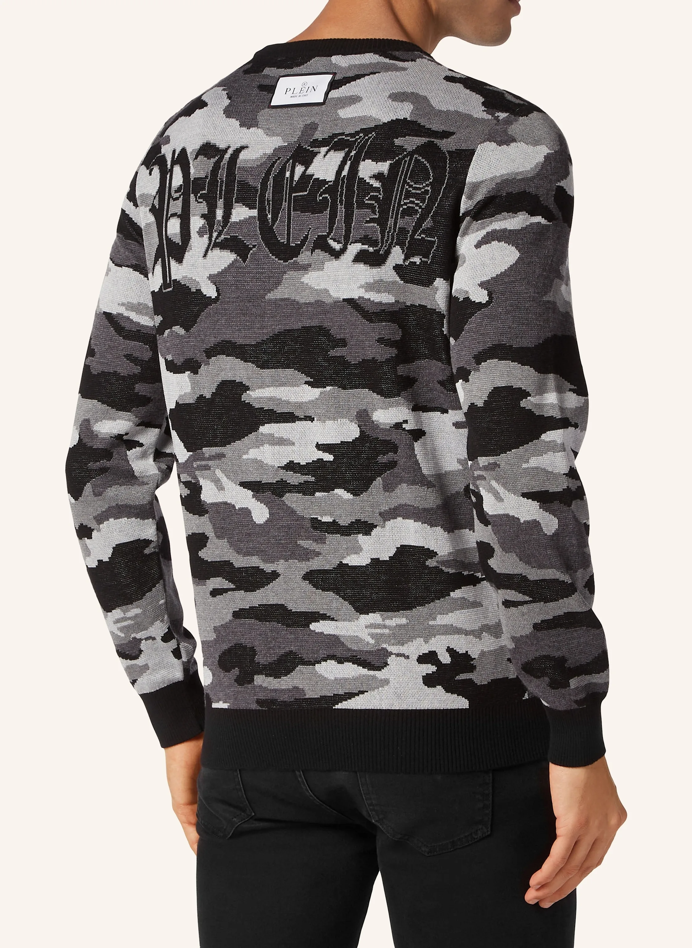 PHILIPP PLEIN PHILIPP PLEIN Rundhalspullover CAMOUFLAGE