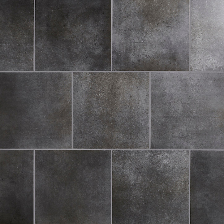 Carrelage sol anthracite 42,6 x 42,6 cm Konkrete