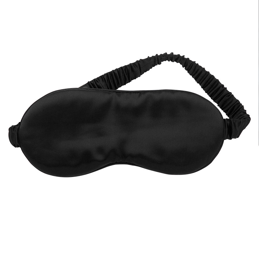 Lenoites Mulberry Sleep Mask With Pouch Black