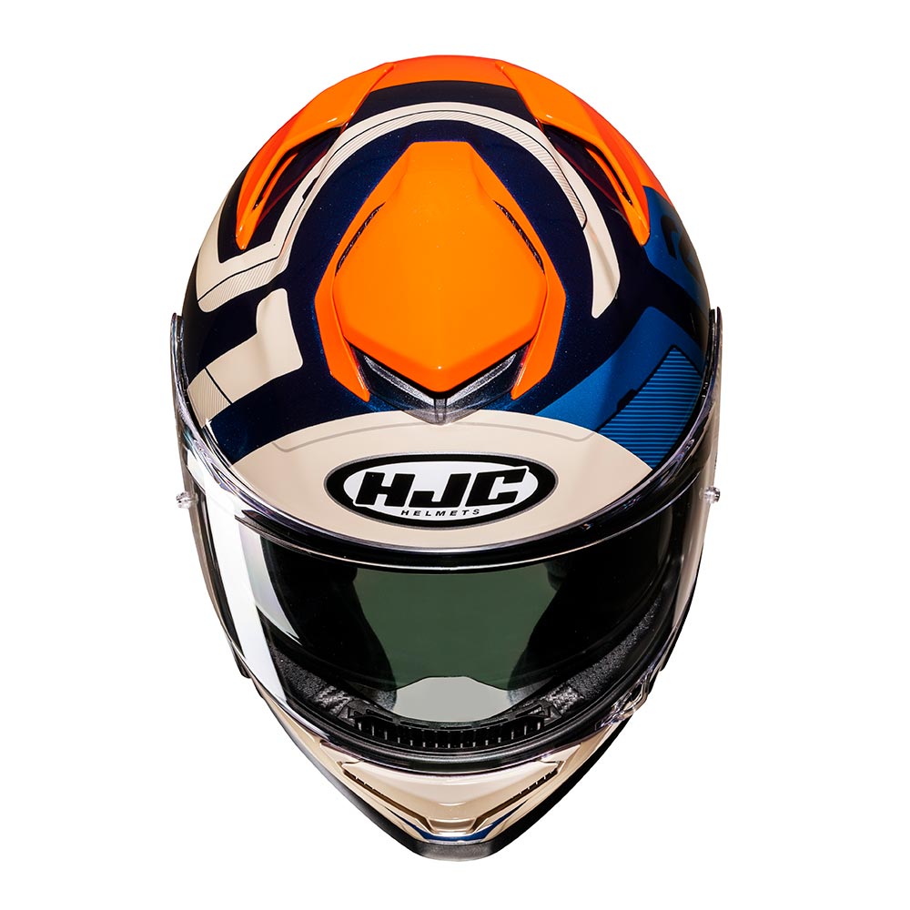 HJC - Casque RPHA 71 Cozad MC27 / Navy / Bleu Clair / Orange / Blanc / Brillant