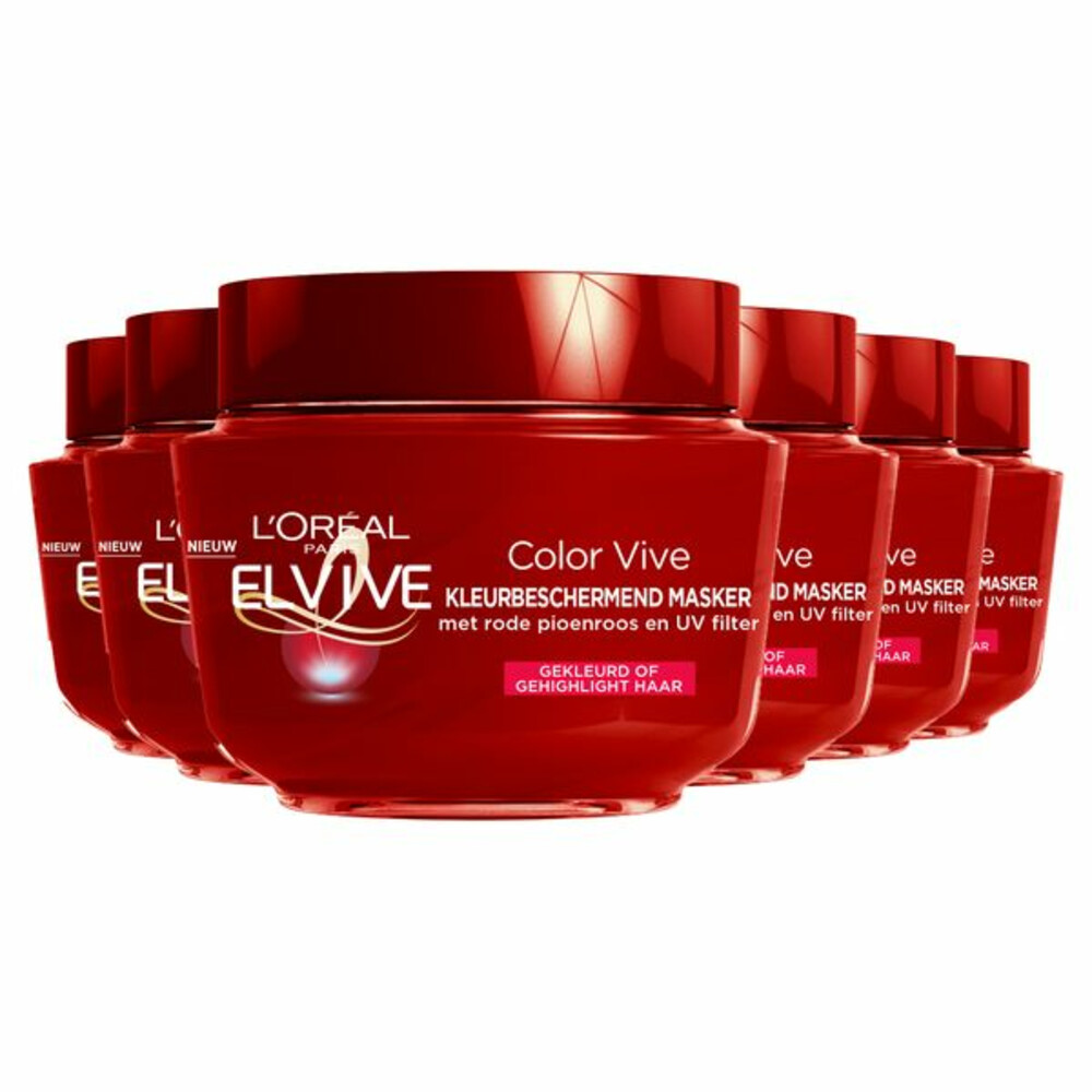 6x L'Oréal Elvive Color Vive Haarmasker300 ml