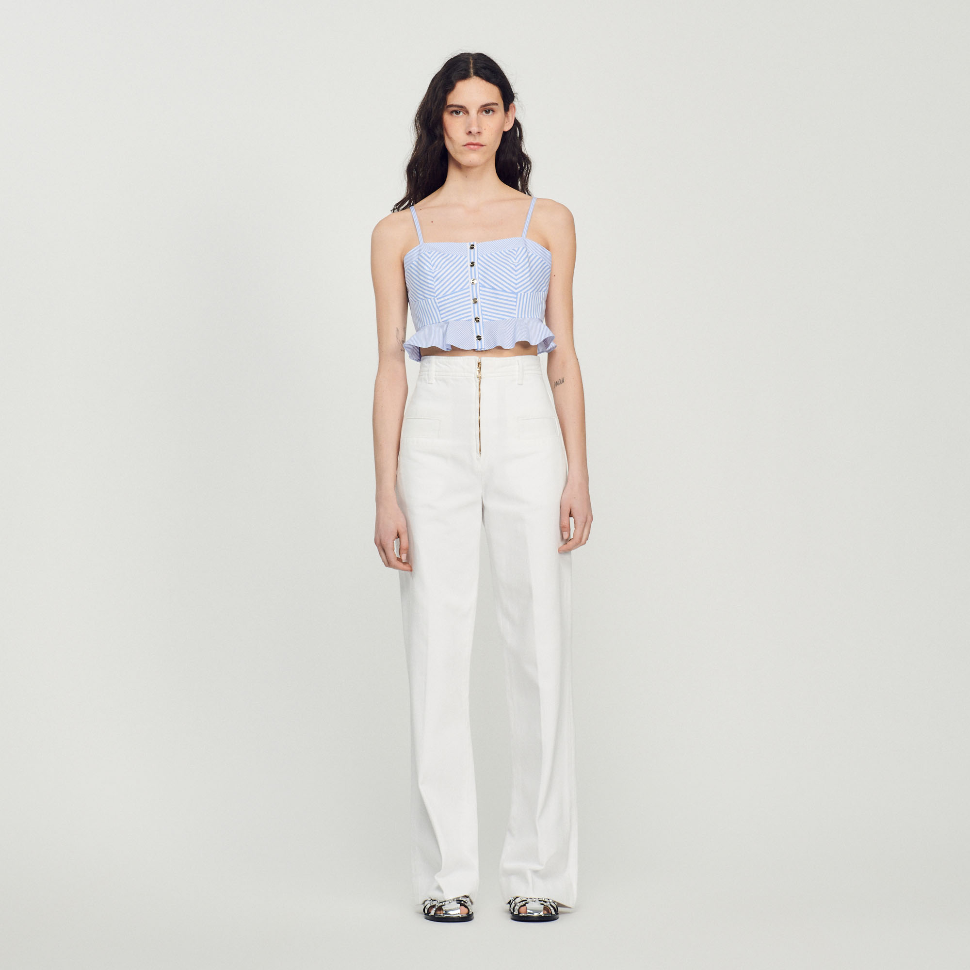 Top bustier á rayures