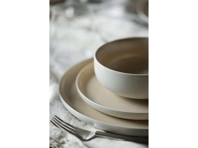 Studio Round Frokosttallerken Matte white/Matte sand