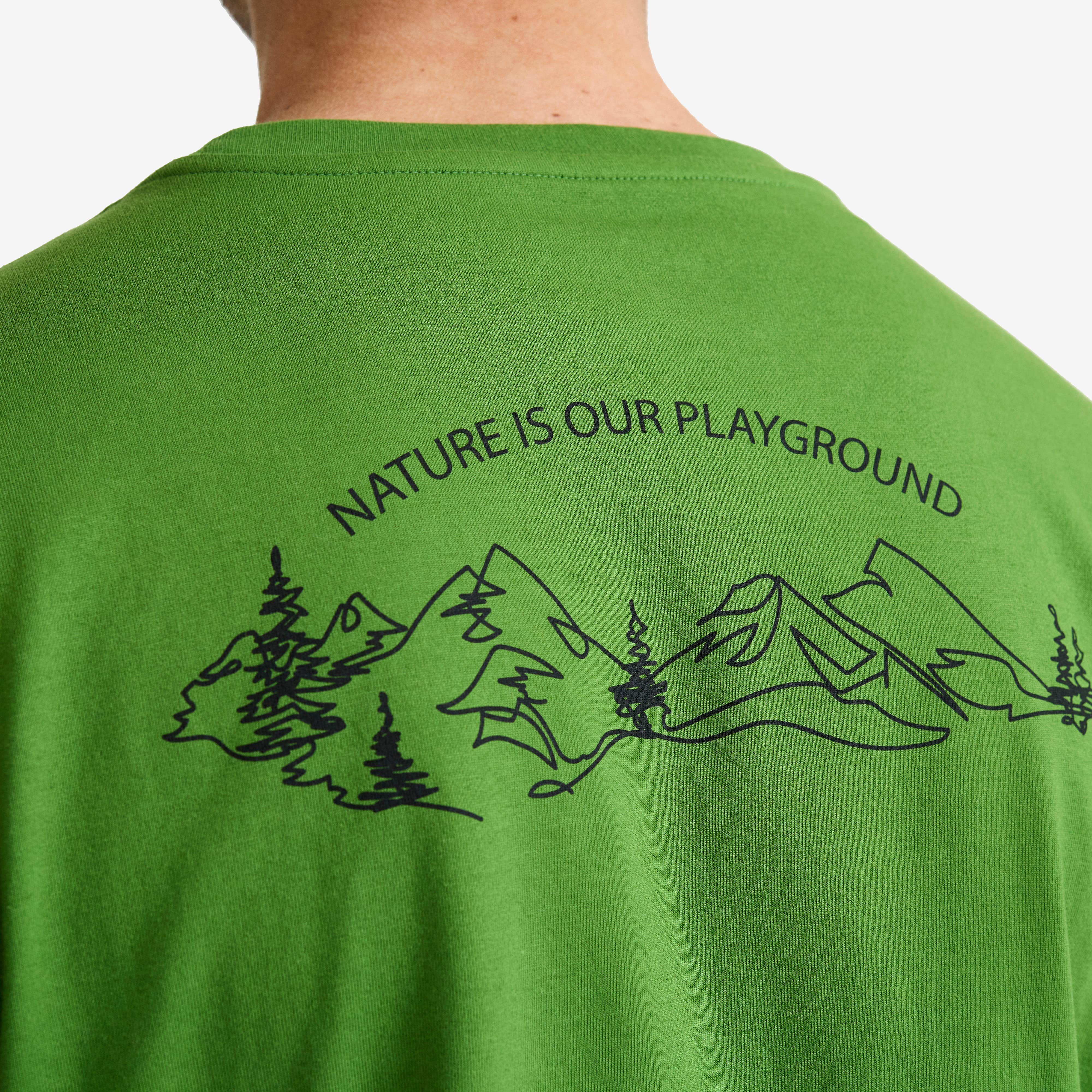 Easy Graphic Nature Lines T-shirt Herre Cactus Green