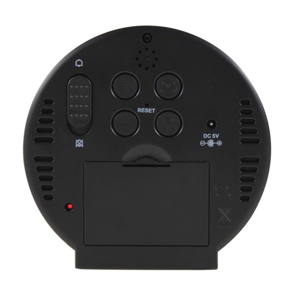 Digitaler LED Wecker USB Uhr mit Extra Grossem Display   Raumtemperatur Anzeige - Schwarz