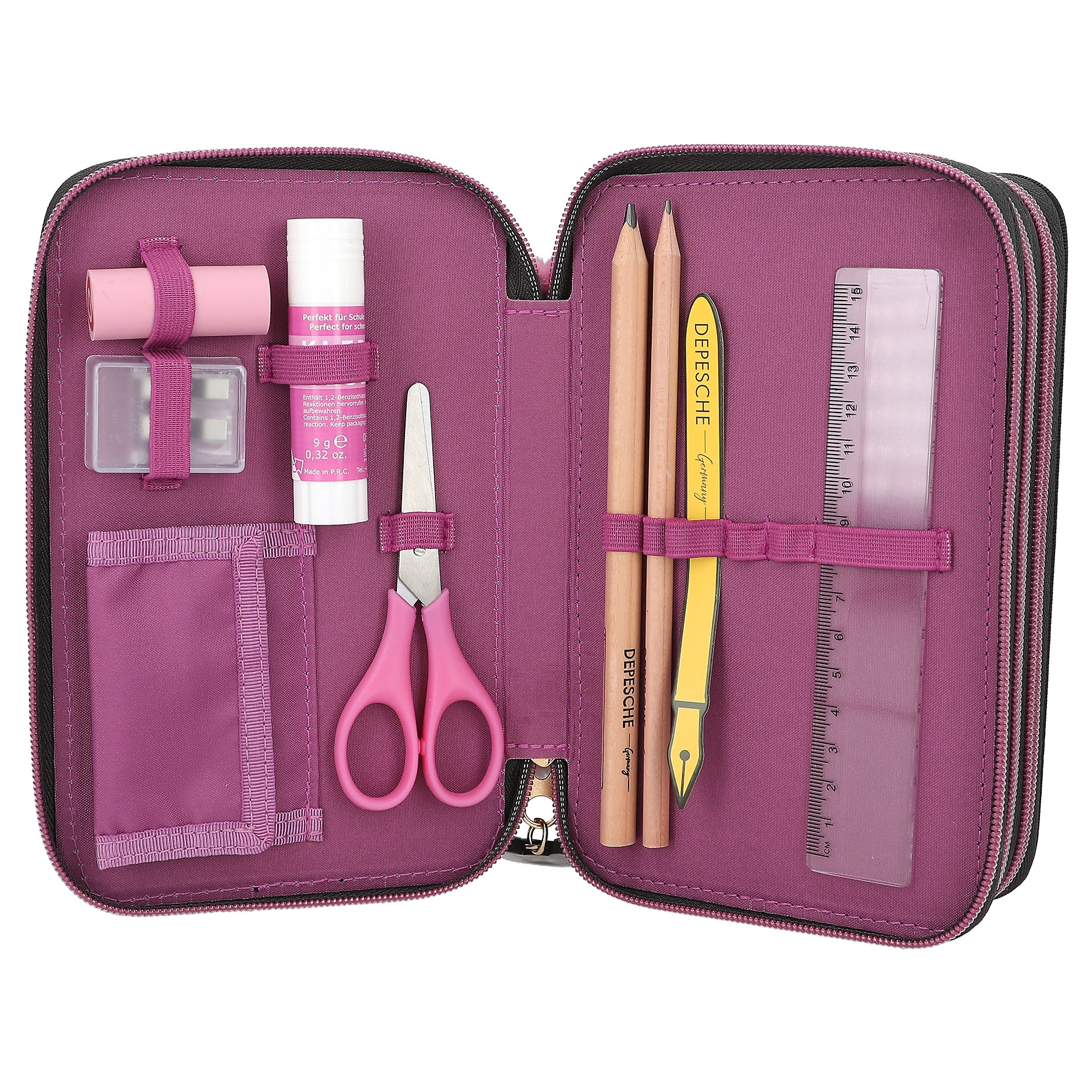 TOPModel 3-vaks etui REBEL KITTTY