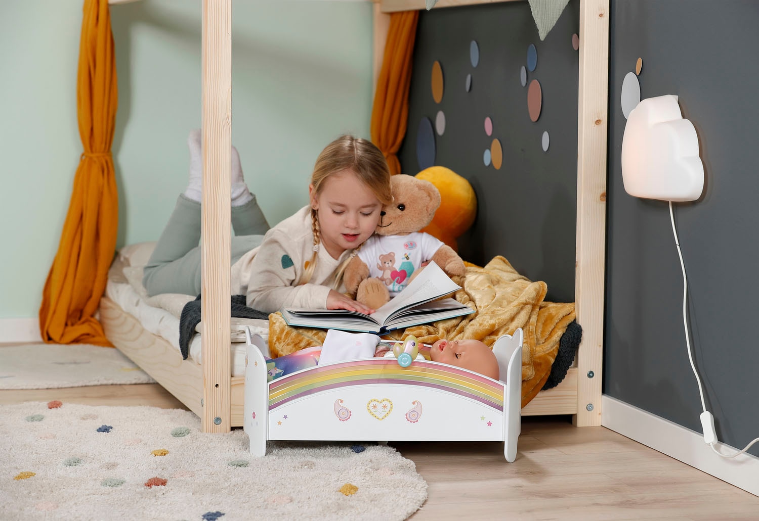 Baby Born Puppenbett »Regenbogen« mit Licht- und Soundeffekt