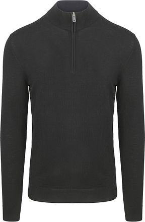 Profuomo Half Zip Pullover Merinowol Zwart PPVJ30003A-A kopen
