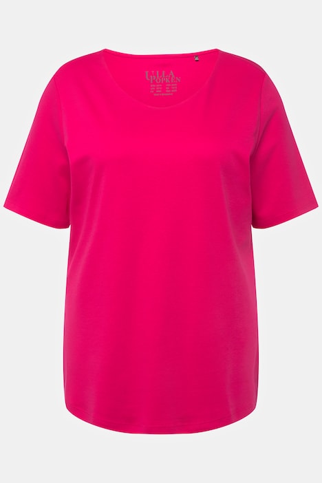 Shirt, doppellagige Vorderseite, Slim, Rundhals, Halbarm