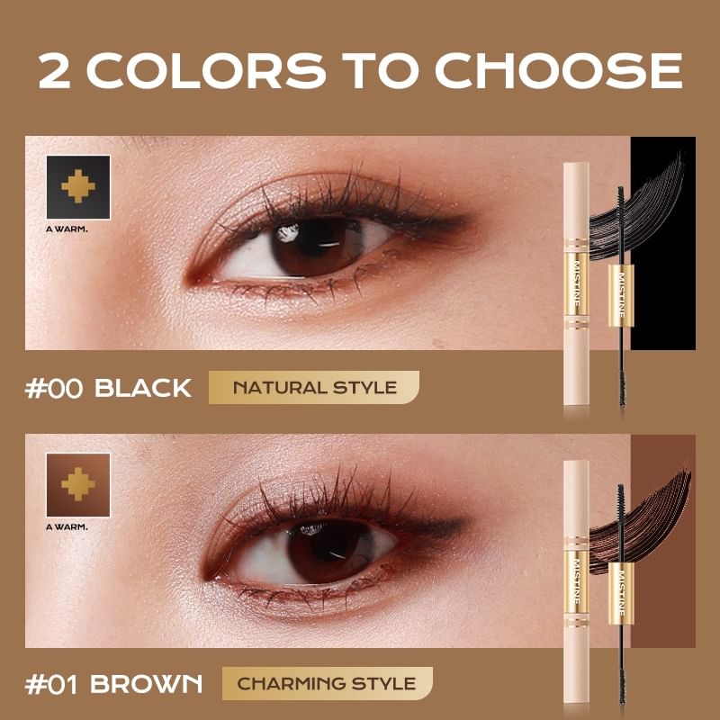 MISTINE - Mascara Slender and Curling MASCARA Langdurig waterproof serum dat 24 uur uithardt