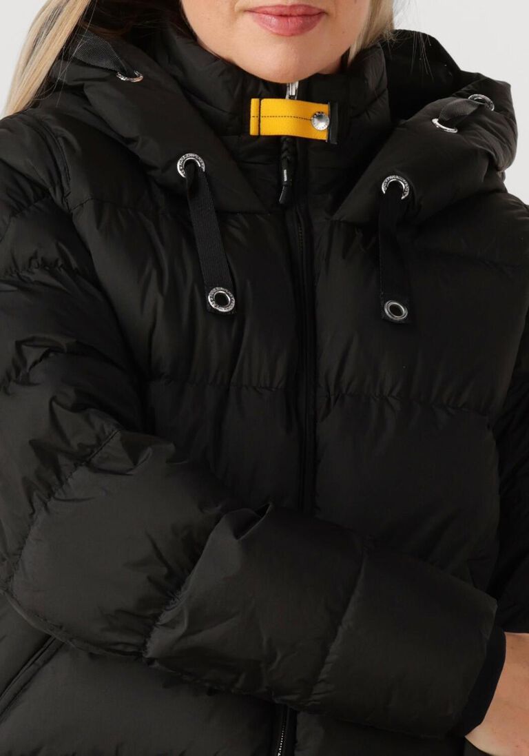 zwarte parajumpers gewatteerde jas panda woman