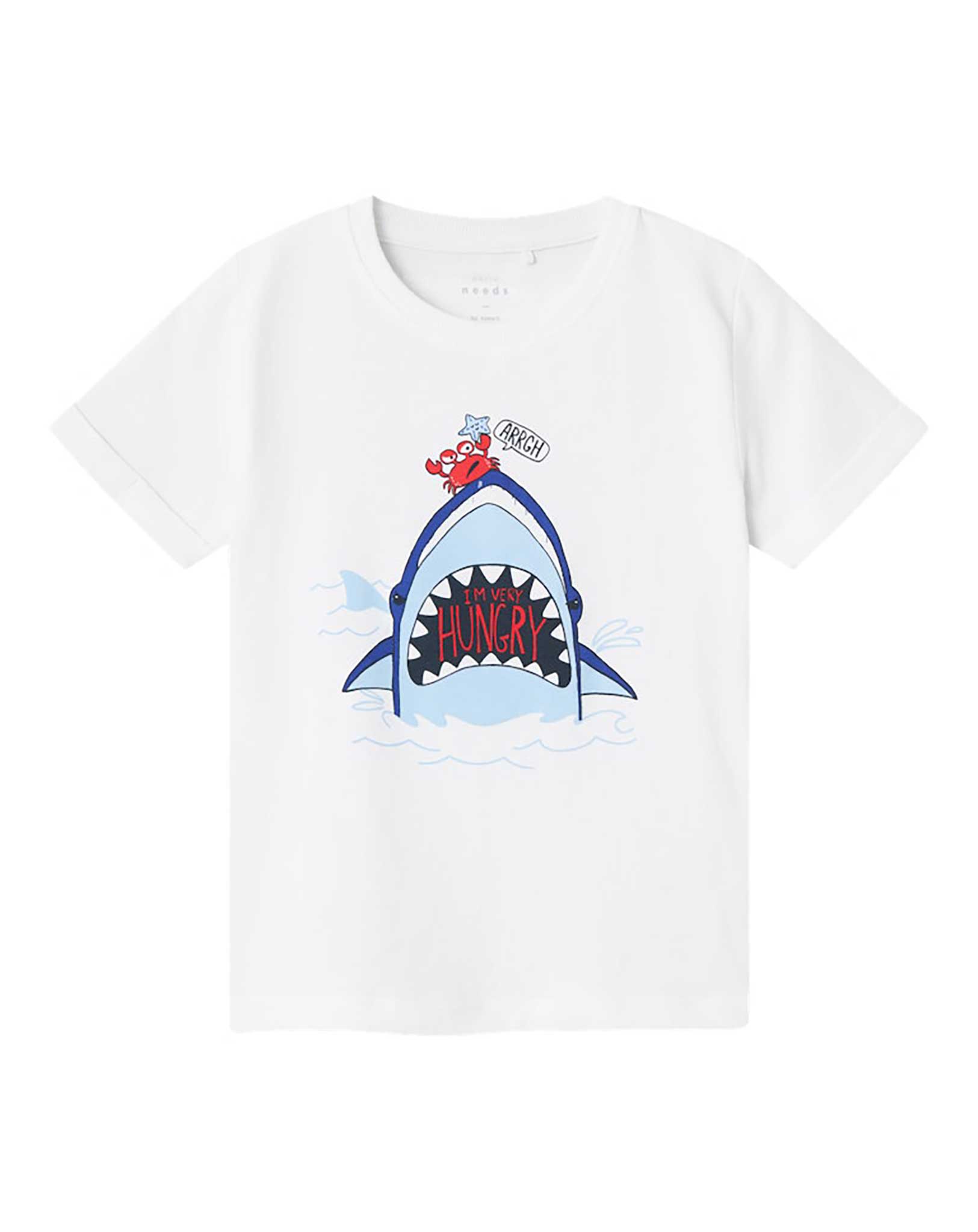 T-Shirt NMMVUX HUNGRY in bright white