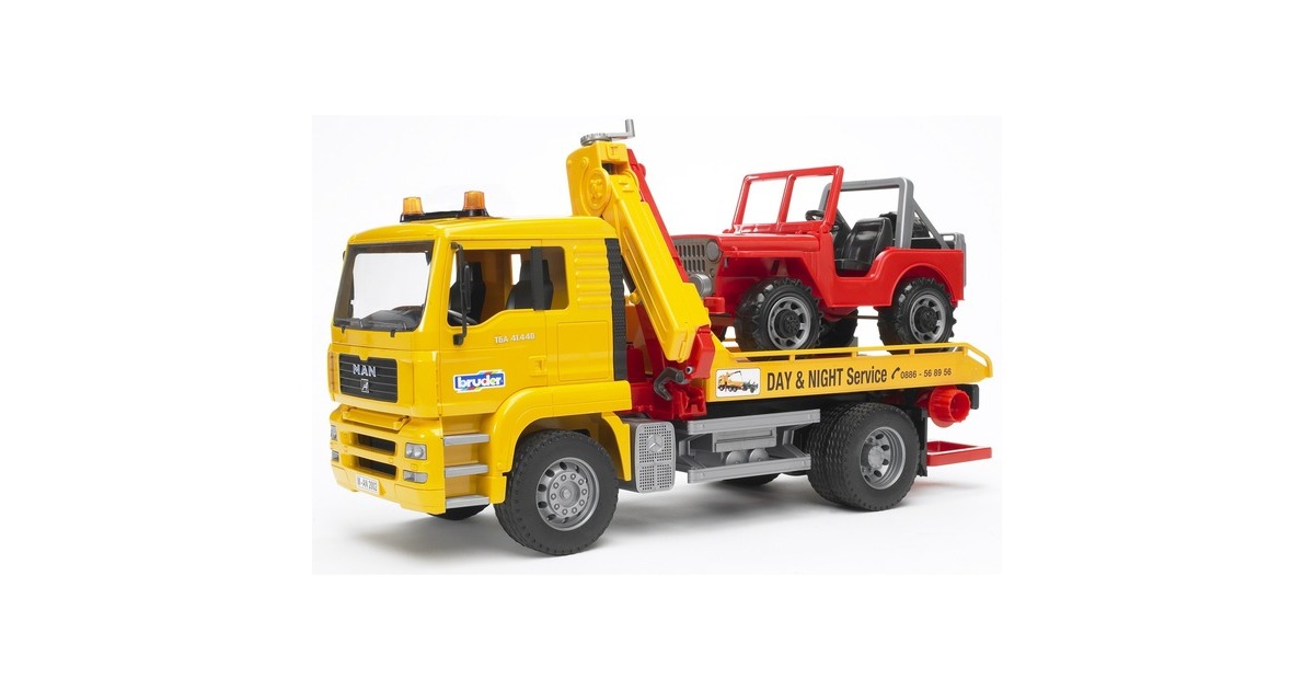 bruderMAN TGA Takelwagen met Jeep Modelvoertuig  (02750)