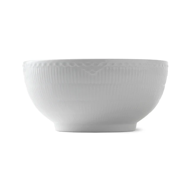 Royal Copenhagen  Hvid Halvblonde skål - Ø24 cm.