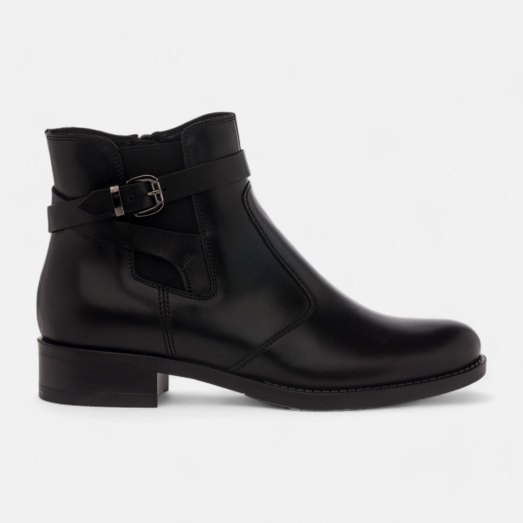 Boots chelsea Femme en cuir noir