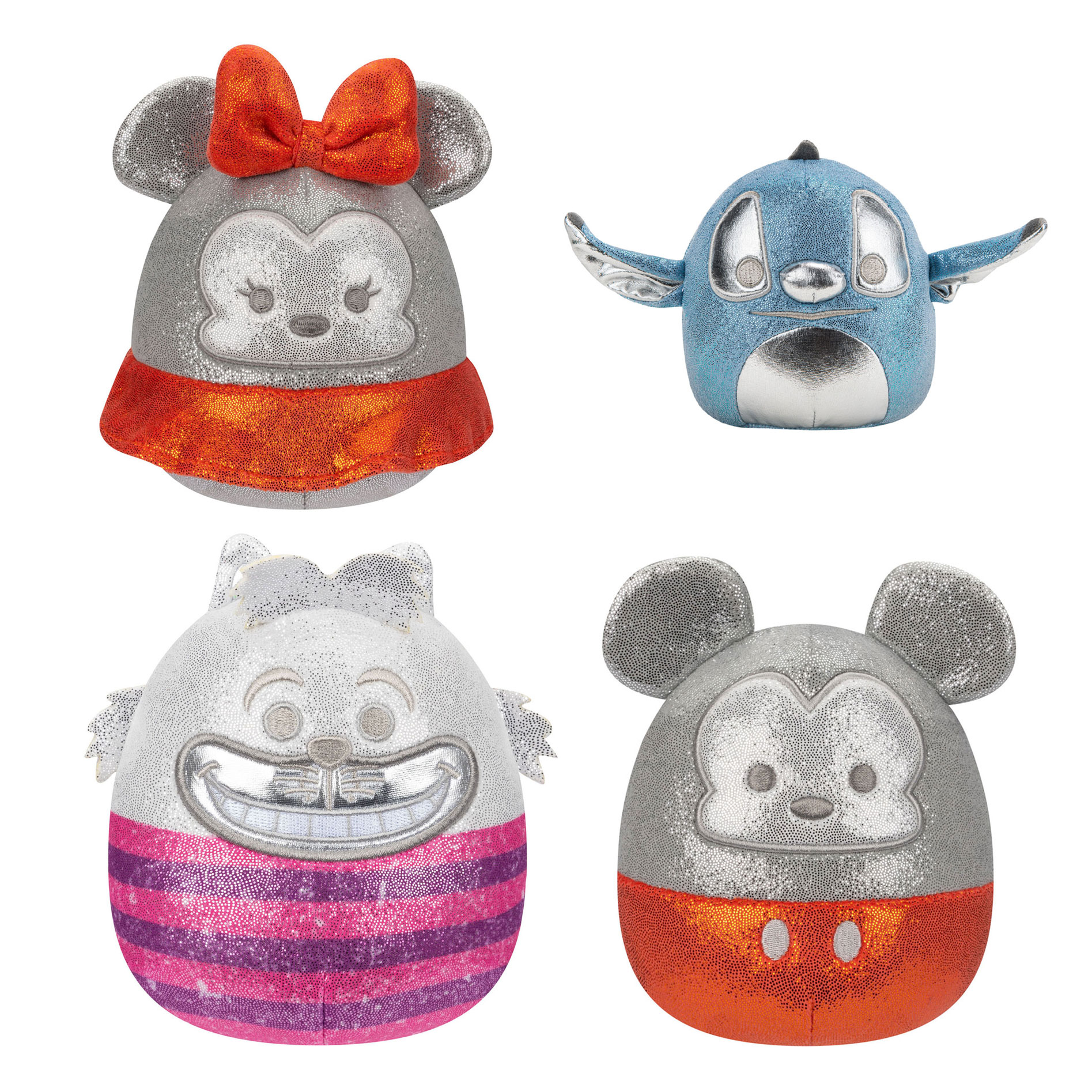 Squishmallows Knuffel Pluche - Mickey, Stitch, Cheshire Cat, Minnie 12,5cm