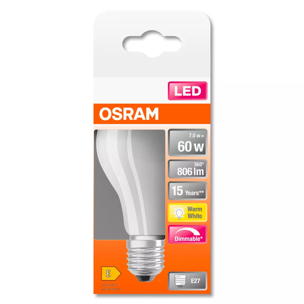 LED-Birne E27/7 Watt/Energie F