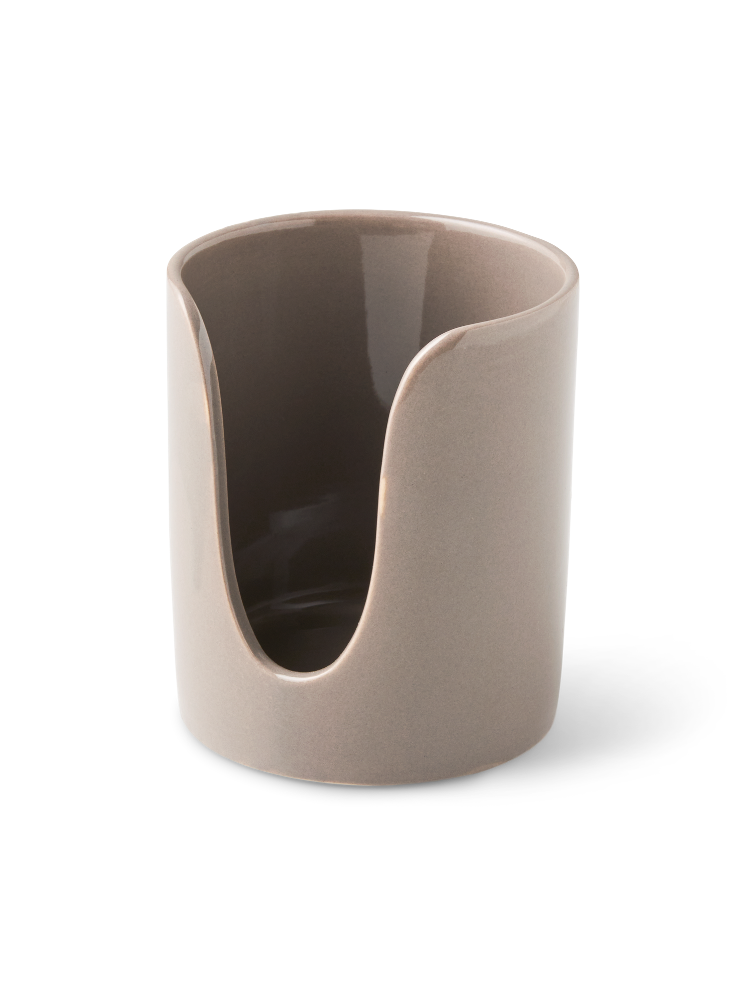 Holder til vatrondeller | Keramik. 7,8 x 7,8 x 11 cm. | Sand