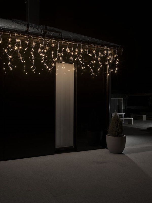 IJspegelverlichting voor buiten - 200 LED's - 5 meter - Transparante kabel - Kerstverlichting - IP44