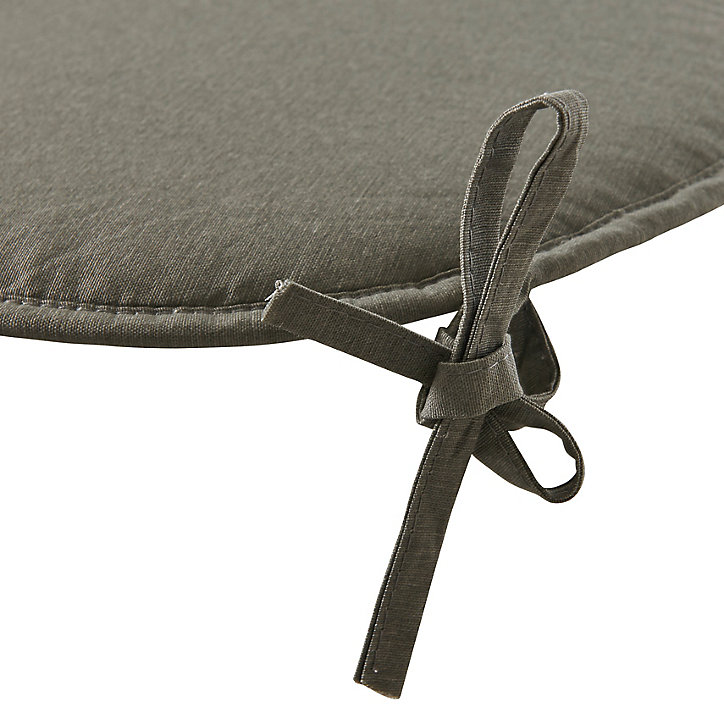 Galette de chaise ronde Cocos gris