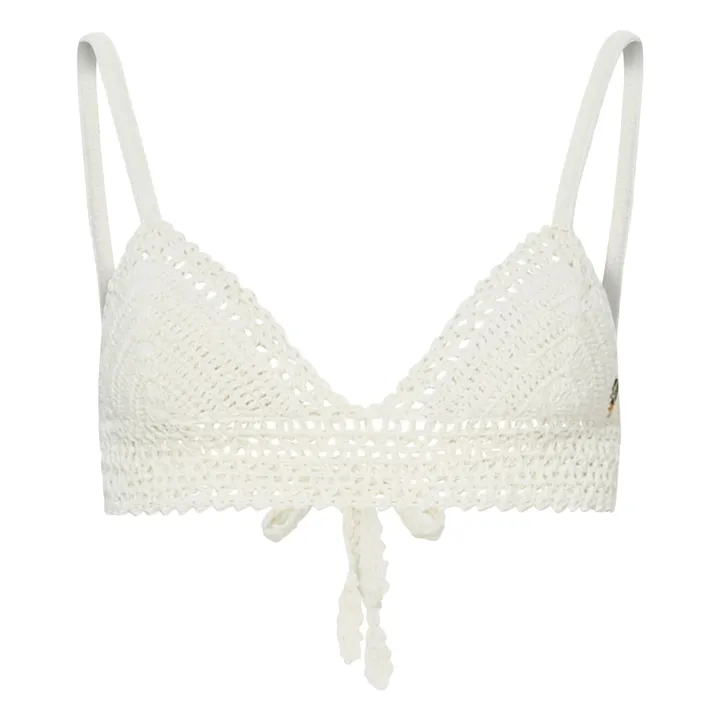She Made Me Haut de Maillot Essential Babydoll Crochet | Ivoire