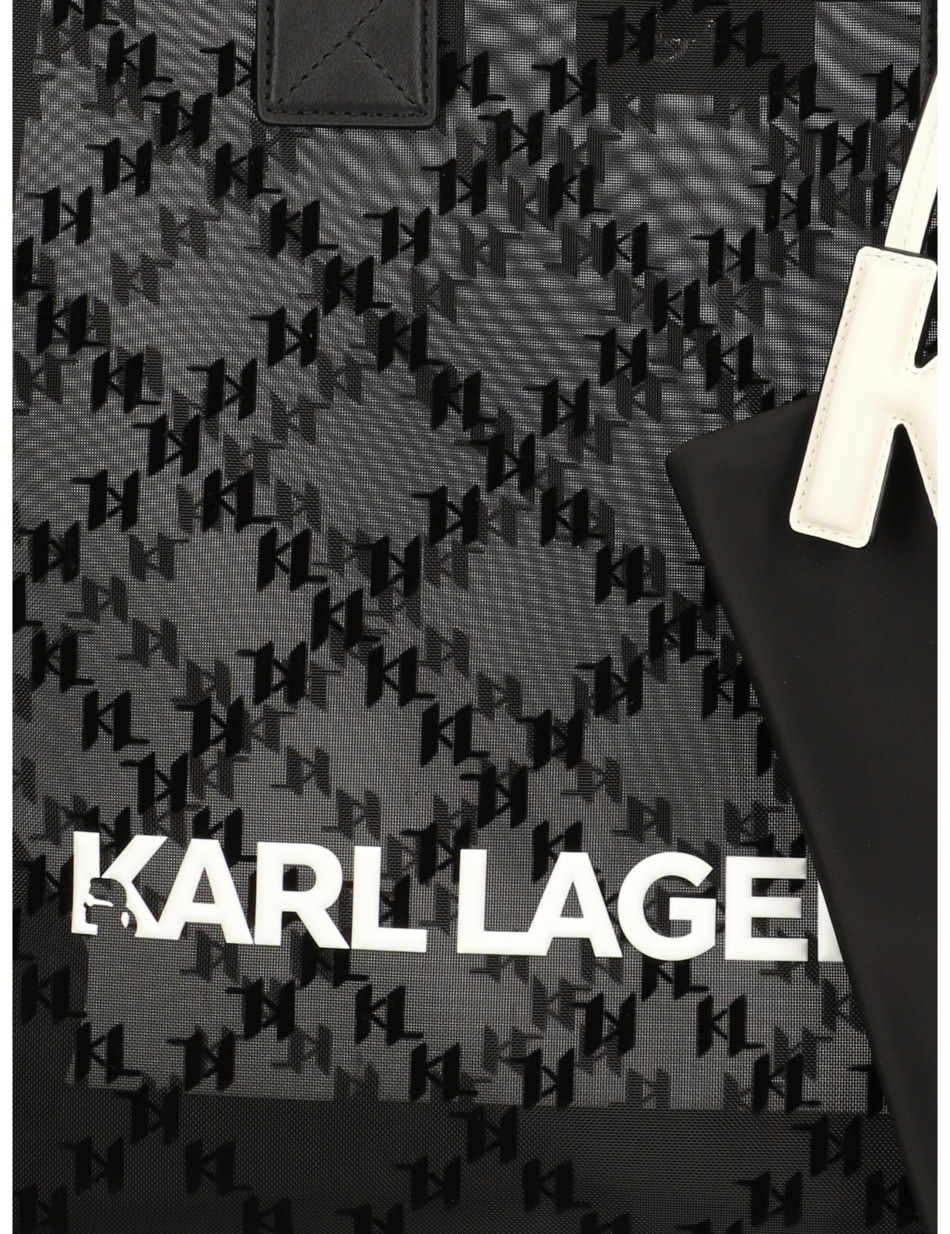 k/skuare lg tote mono flock