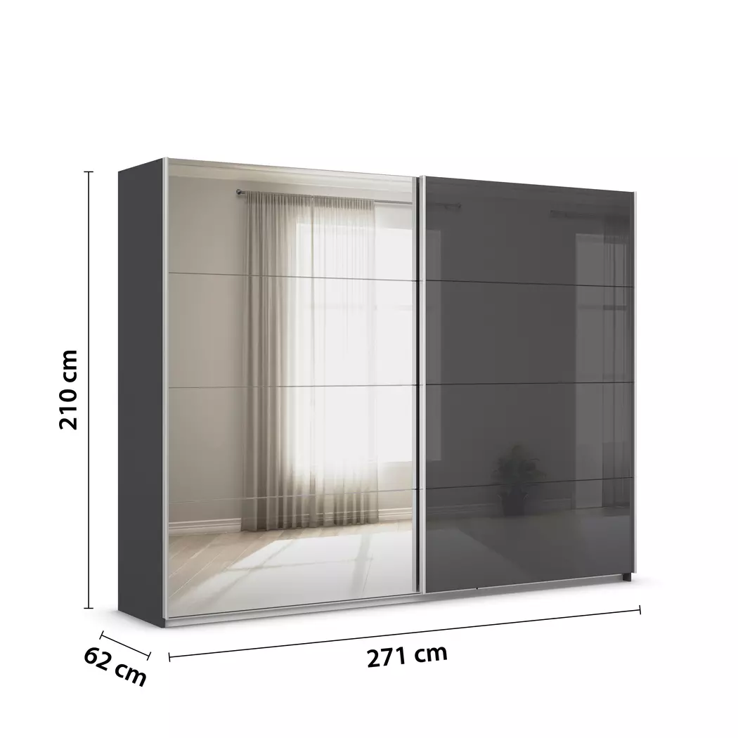 Schwebetürenschrank Quadra 271 x 210 cm