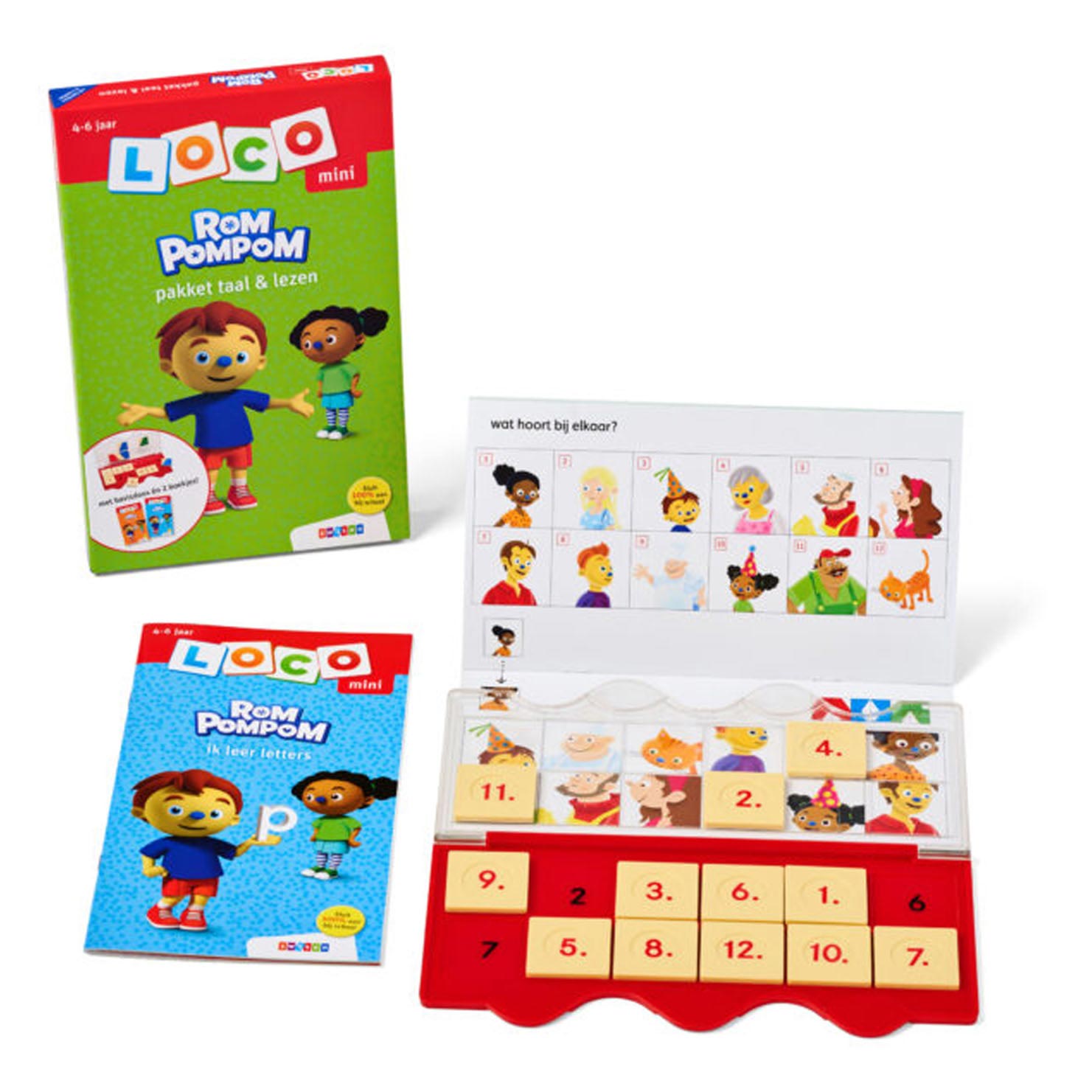 Mini Loco - Rompompom Pakket Taal & Lezen (4-6 jaar)