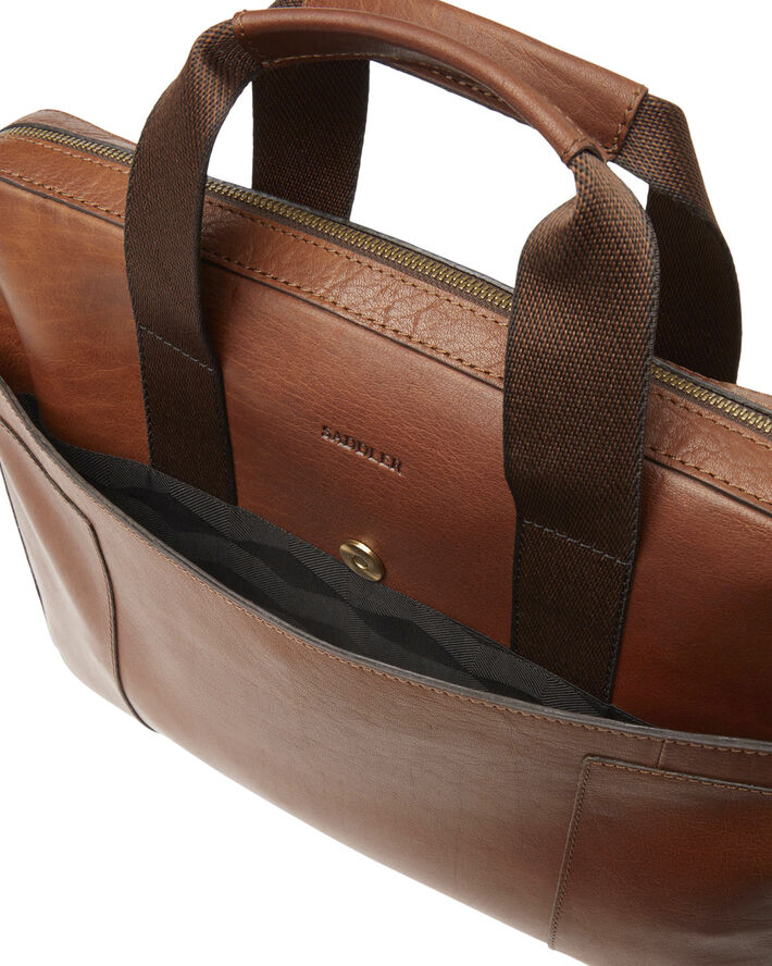 Saddler Lanco Brushed brass Midbrown