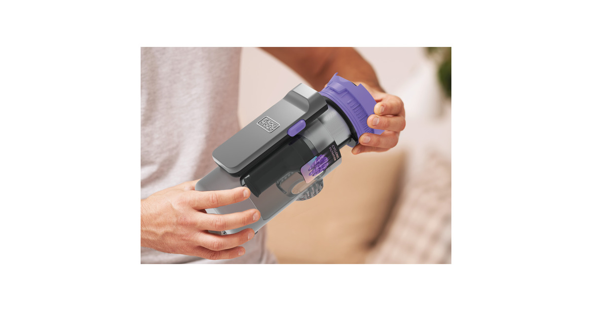 BLACK+DECKER18V 2.5Ah 4IN1 Steelstofzuiger  (Zwart/paars)