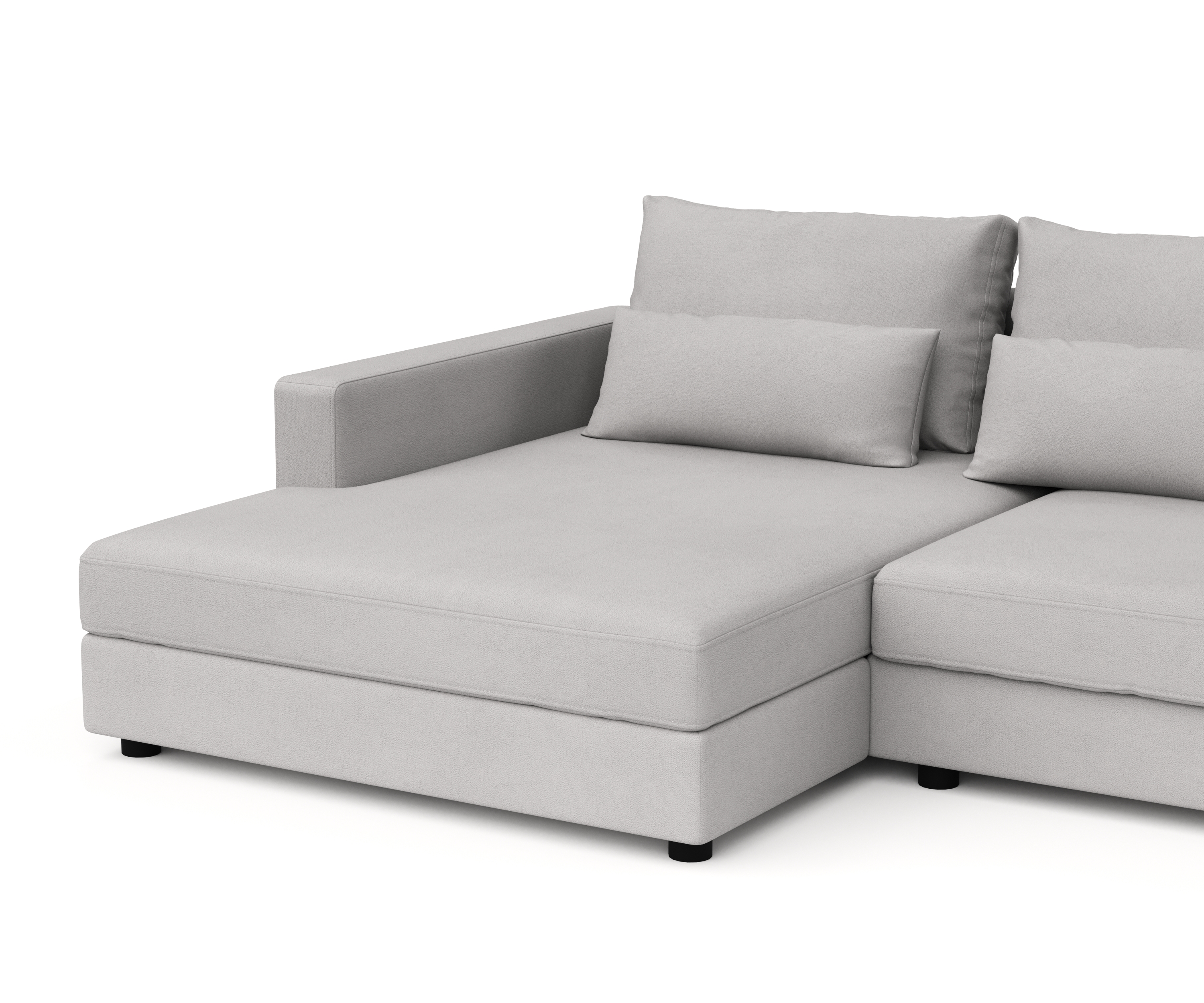 Ecksofa NAEL links hellgrau