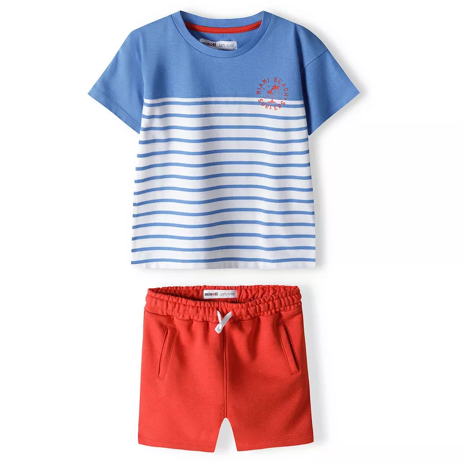 MINOTI T-Shirt und Shorts im Set RotWeißBlau