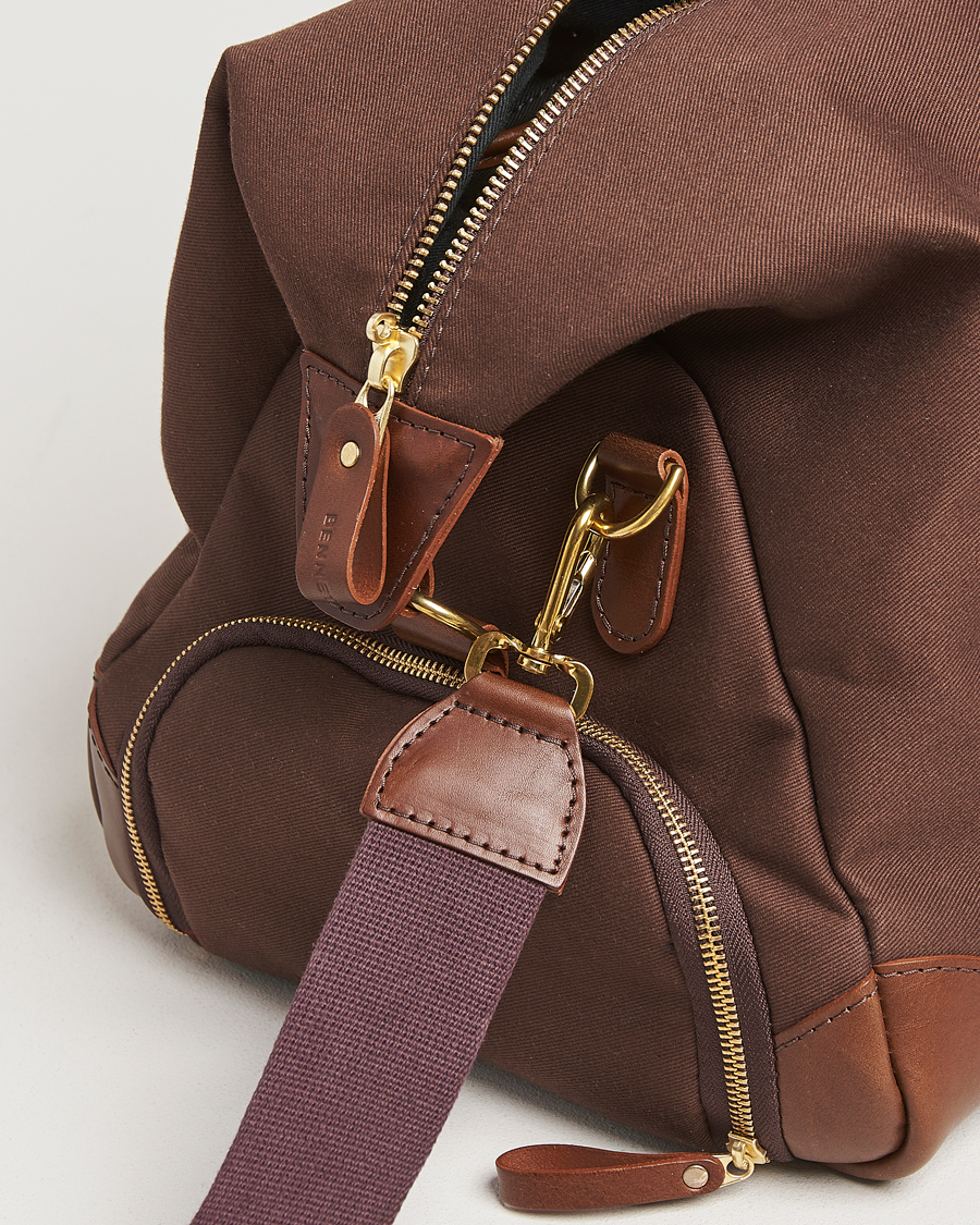 Bennett Winch Canvas Weekender Black Chocolate