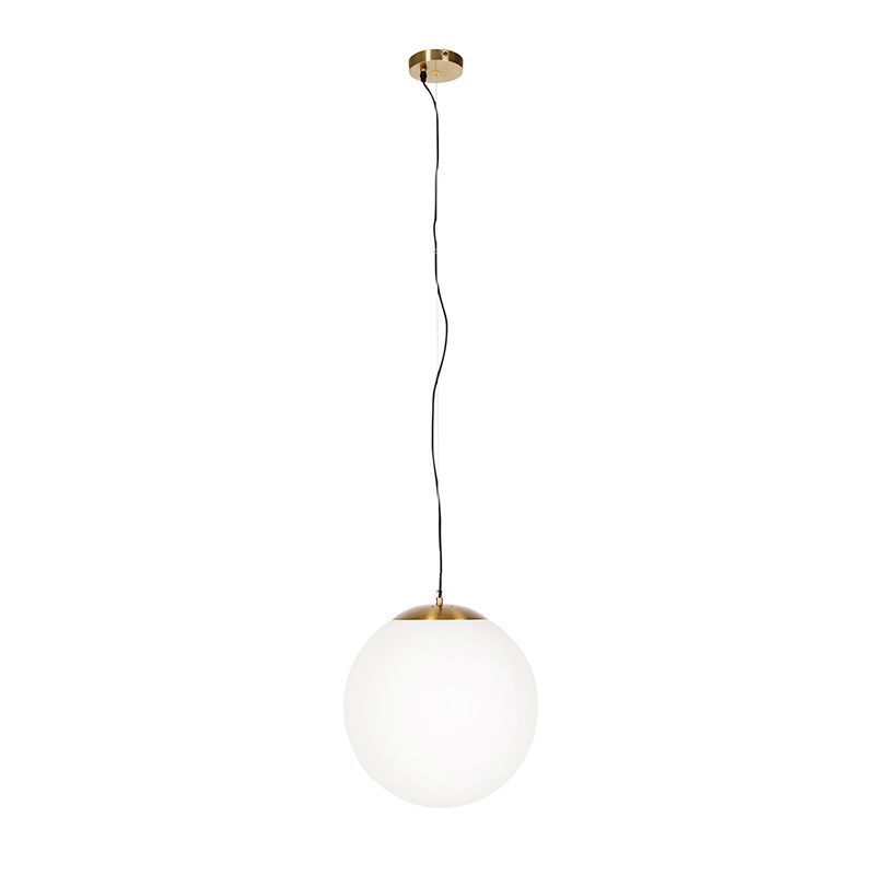 Smart Scandinavische hanglamp goud met opaal glas 40cm incl. Wifi A60 - Ball 40