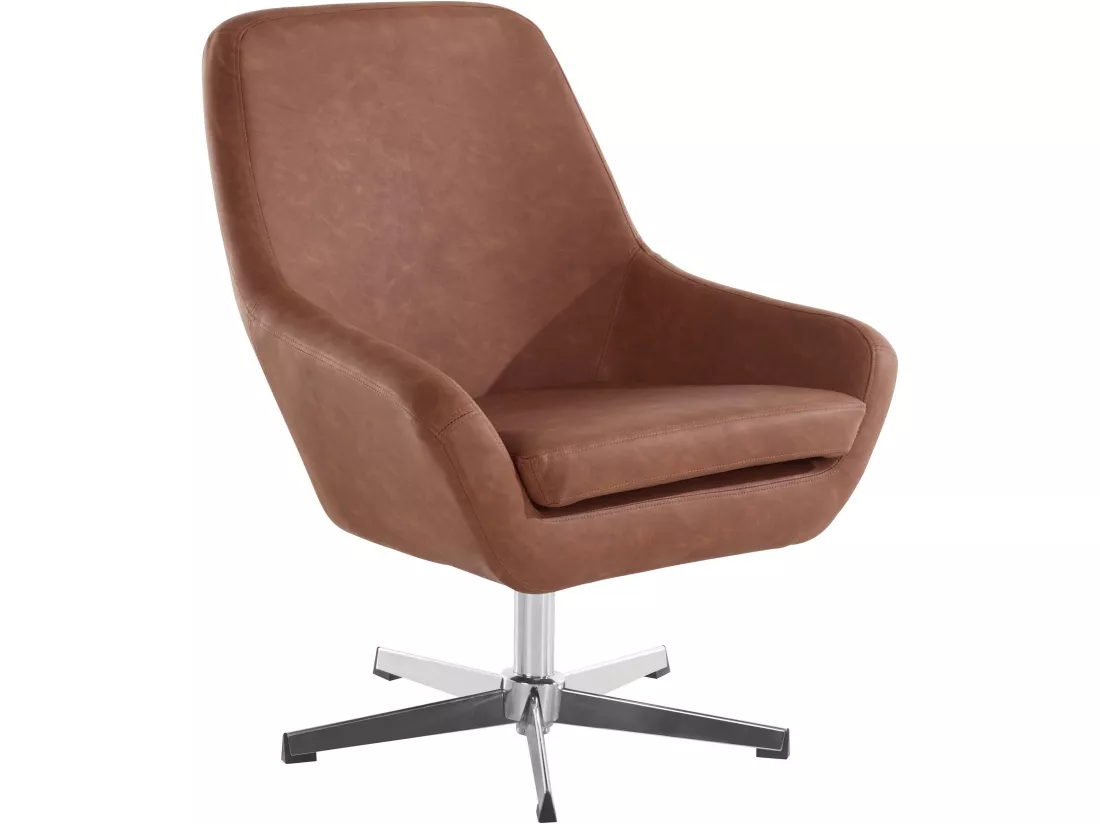 Naomi | Chaise d'appoint en PU cognac
