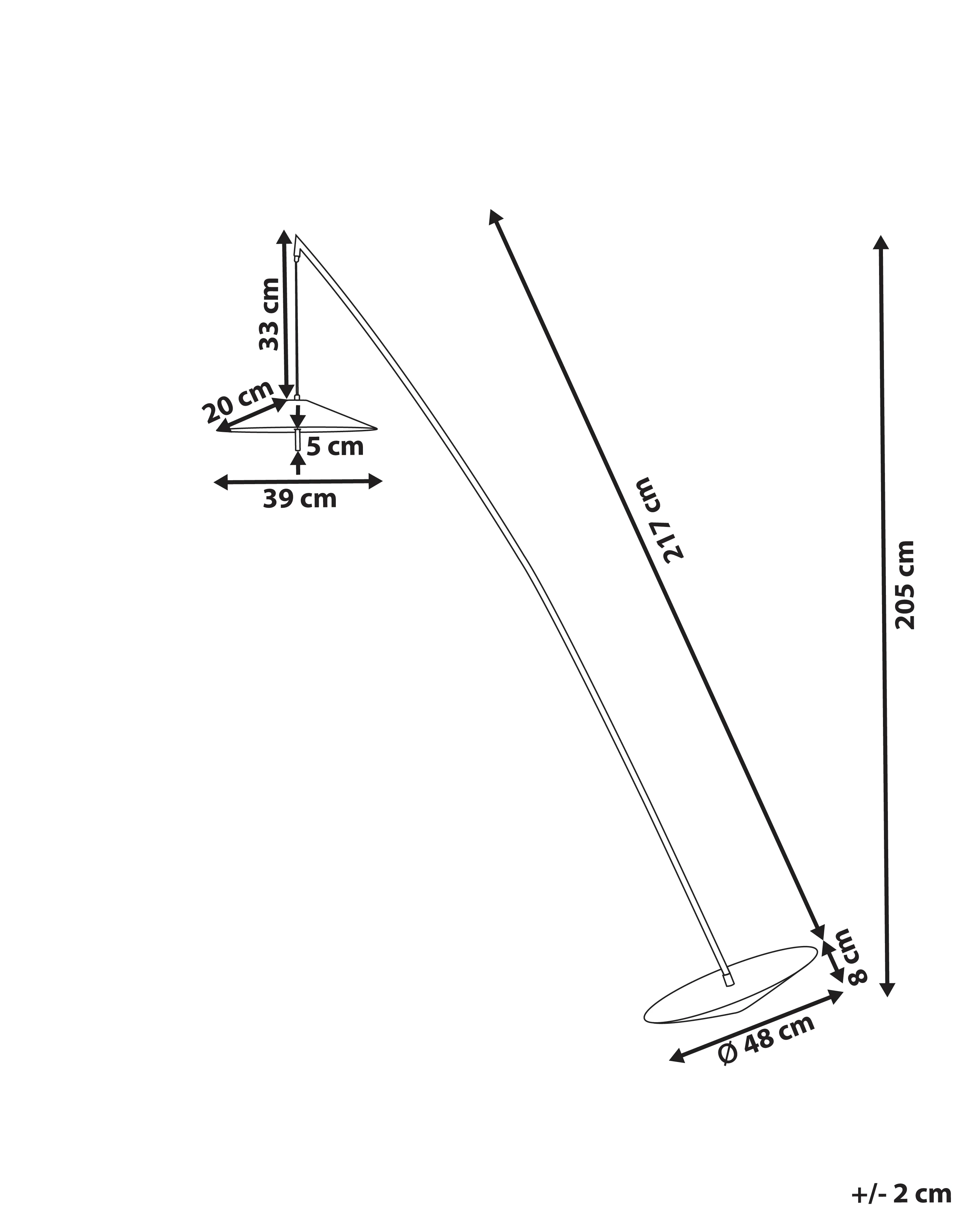 LED staande lamp COMALIE Metaal Zwart