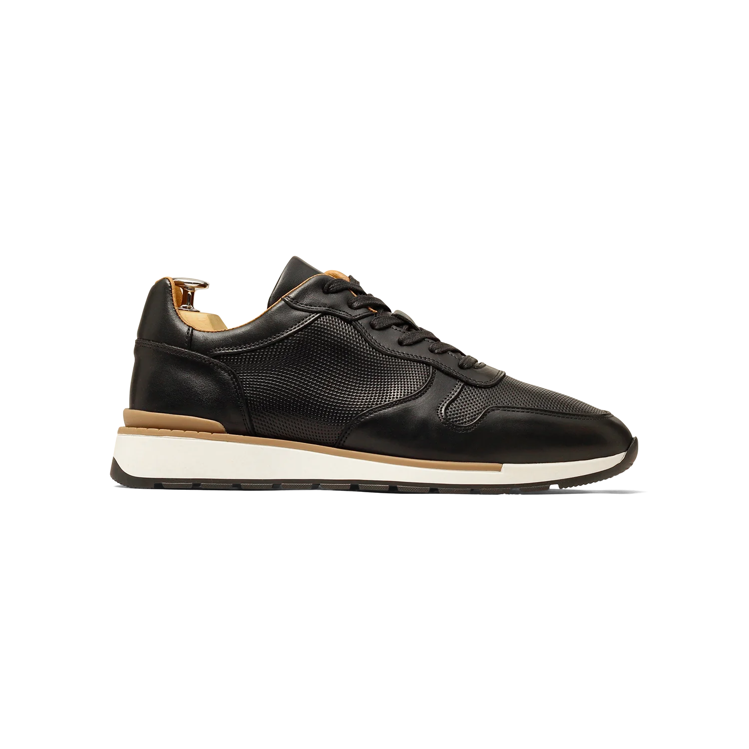 Jako-Sneakers / basket en cuir noir