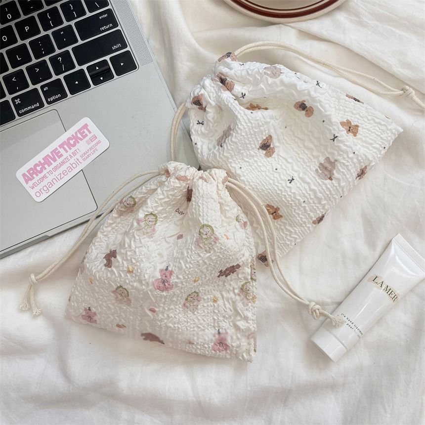 Bitabis - Print trekkoord etui make-up sanitair