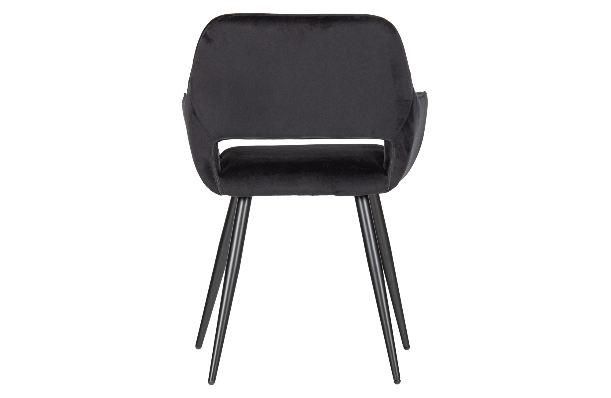 WOOOD stoel Jelle (set van 2) Fluweel Zwart - 2 stuks