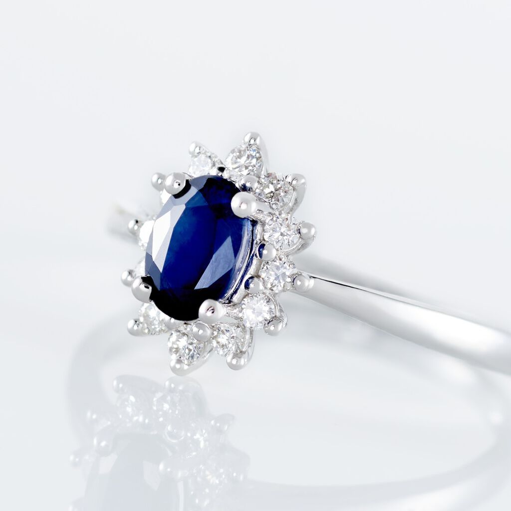 Bague Or Blanc Vladimir  Saphir Diamants