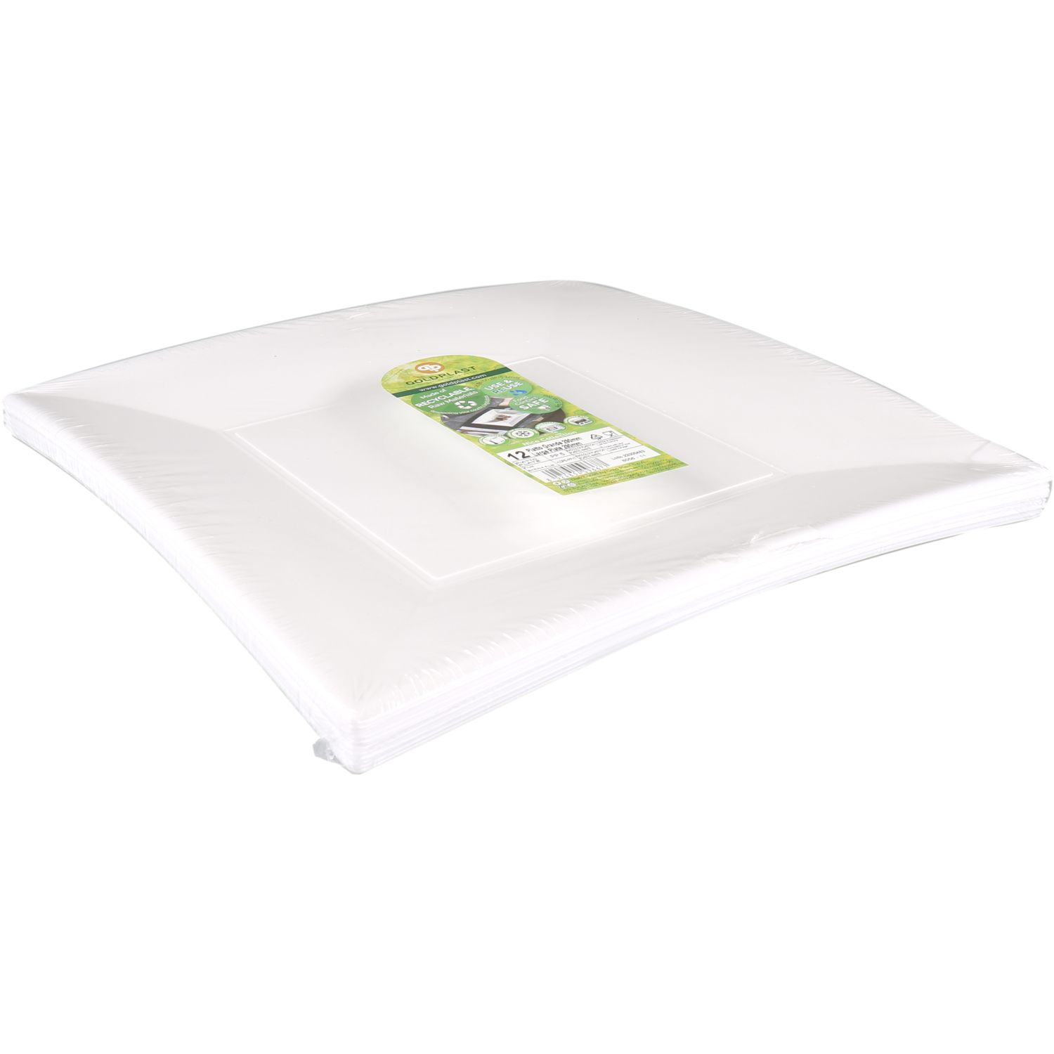Goldplast Bord, Use & reuse, reusable, vierkant, 1-vaks, pP, 29x29cm, wit